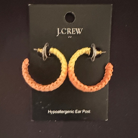 J. Crew Jewelry - NWT - J. Crew Ombre Rafia Hoop Earrings